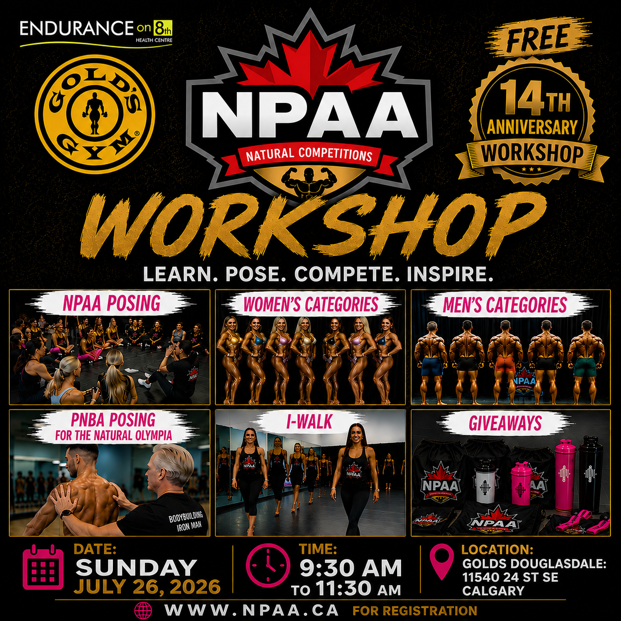 July 2026 Bodybuilding, Model, Physique Workshop